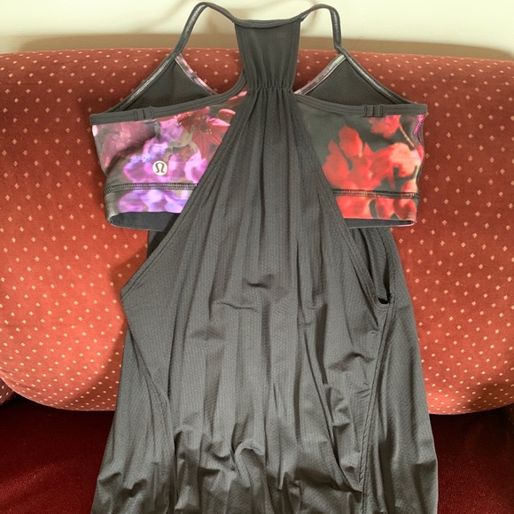 Lululemon Tank Top Black Floral 4 - Picture 8 of 11